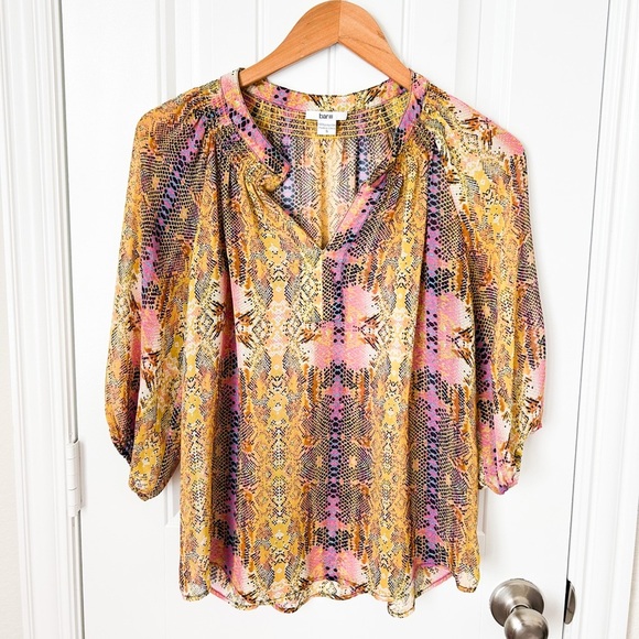 Bar III Snake Print Blouse Size Small - Picture 1 of 2